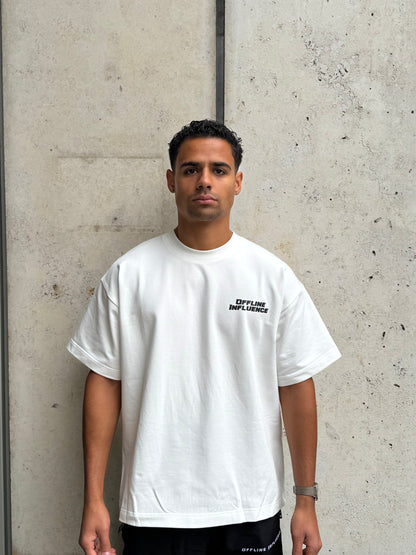 Offline Influence Genesis 107(Big Design) T-Shirt - White