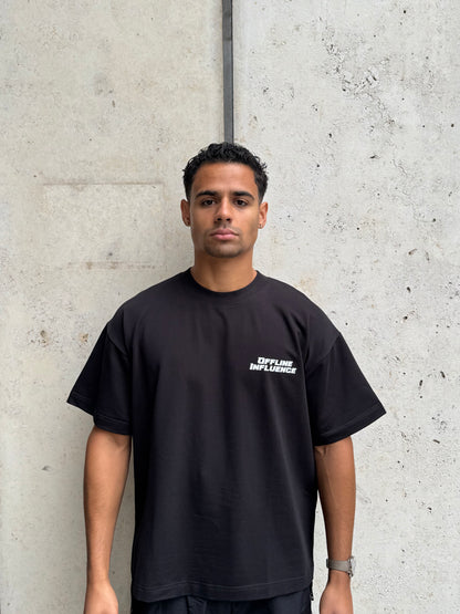 Offline Influence Genesis 107(Big design) T-Shirt - Black